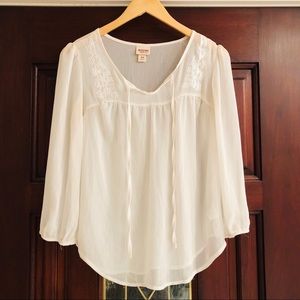 Mossimo Supply Co. Tops - Sheer White Top Mossimo Supply Co. Tops - Sheer White Top